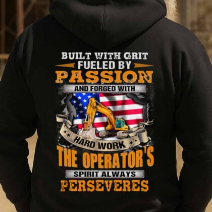The Operator’s Spirit Perseveres Apparel – USA Excavator Design